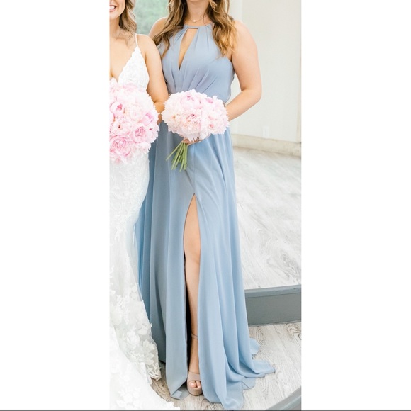 Azazie Evalleen - Chiffon - Dress Dusty blue - Picture 2 of 7